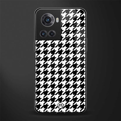 houndstooth classic back phone cover | glass case for oneplus 10r 5g