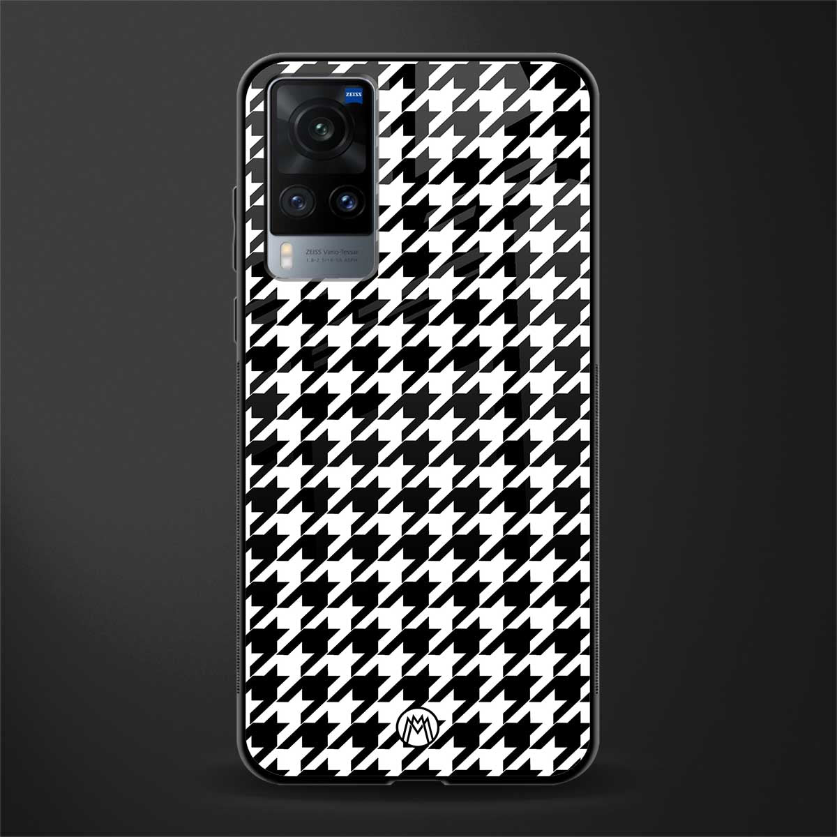 houndstooth classic glass case for vivo x60 image