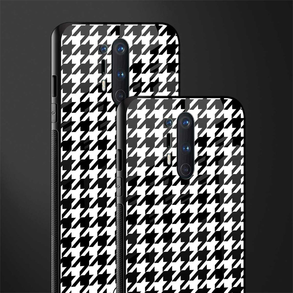 houndstooth classic glass case for oneplus 8 pro image-2
