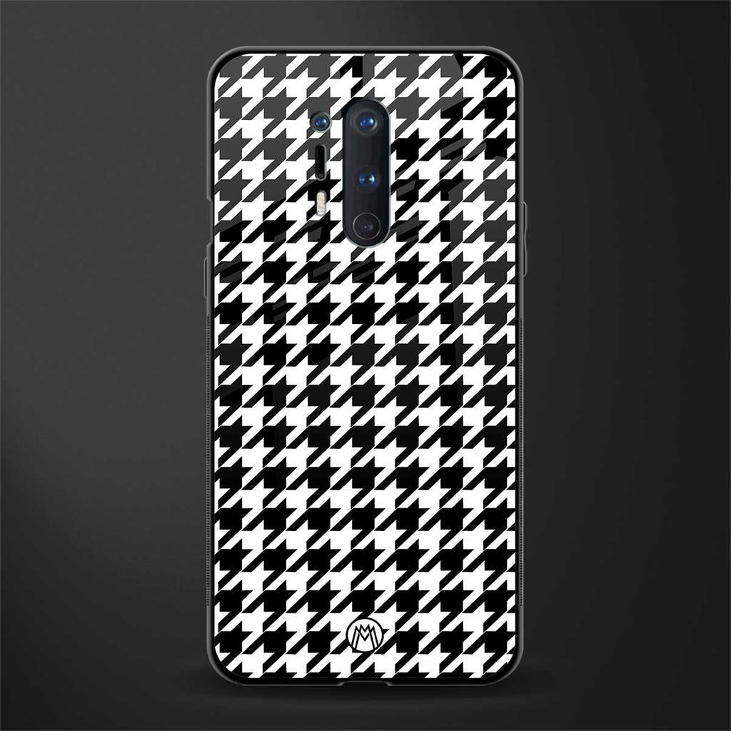 houndstooth classic glass case for oneplus 8 pro image