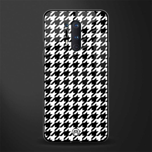 houndstooth classic glass case for oneplus 8 pro image