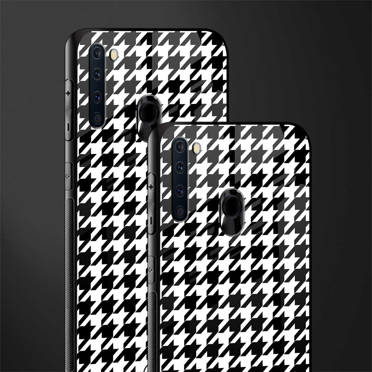 houndstooth classic glass case for samsung a21 image-2