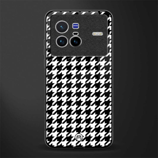 houndstooth classic glass case for vivo x80 image