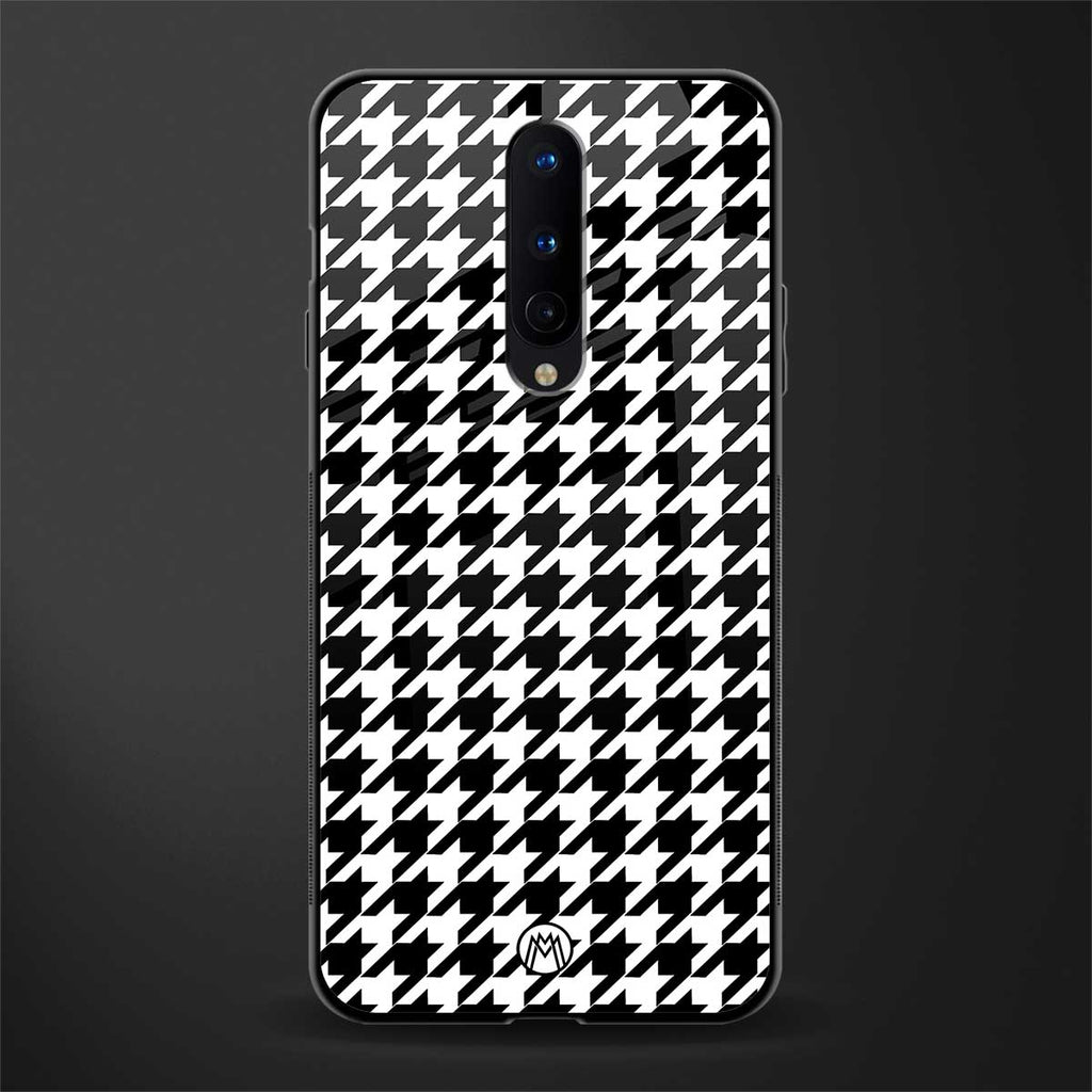 houndstooth classic glass case for oneplus 8 image