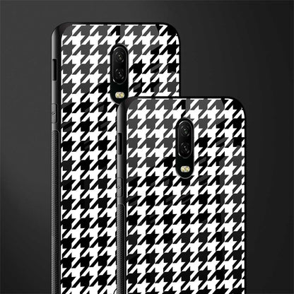 houndstooth classic glass case for oneplus 6t image-2