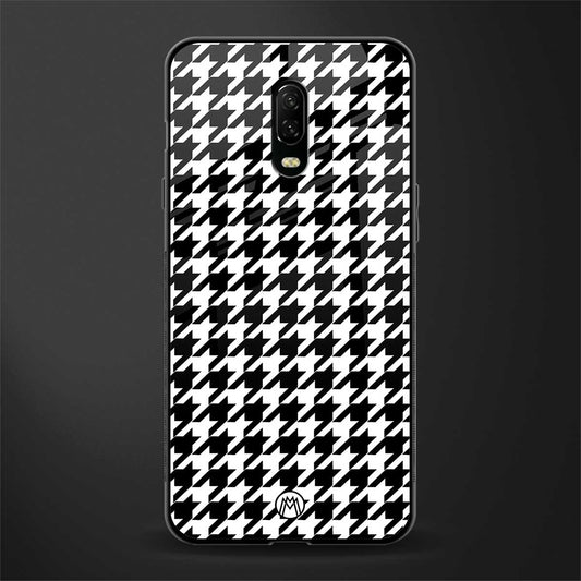 houndstooth classic glass case for oneplus 6t image