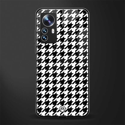 houndstooth classic back phone cover | glass case for xiaomi 12 pro