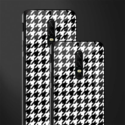 houndstooth classic glass case for oneplus 6 image-2
