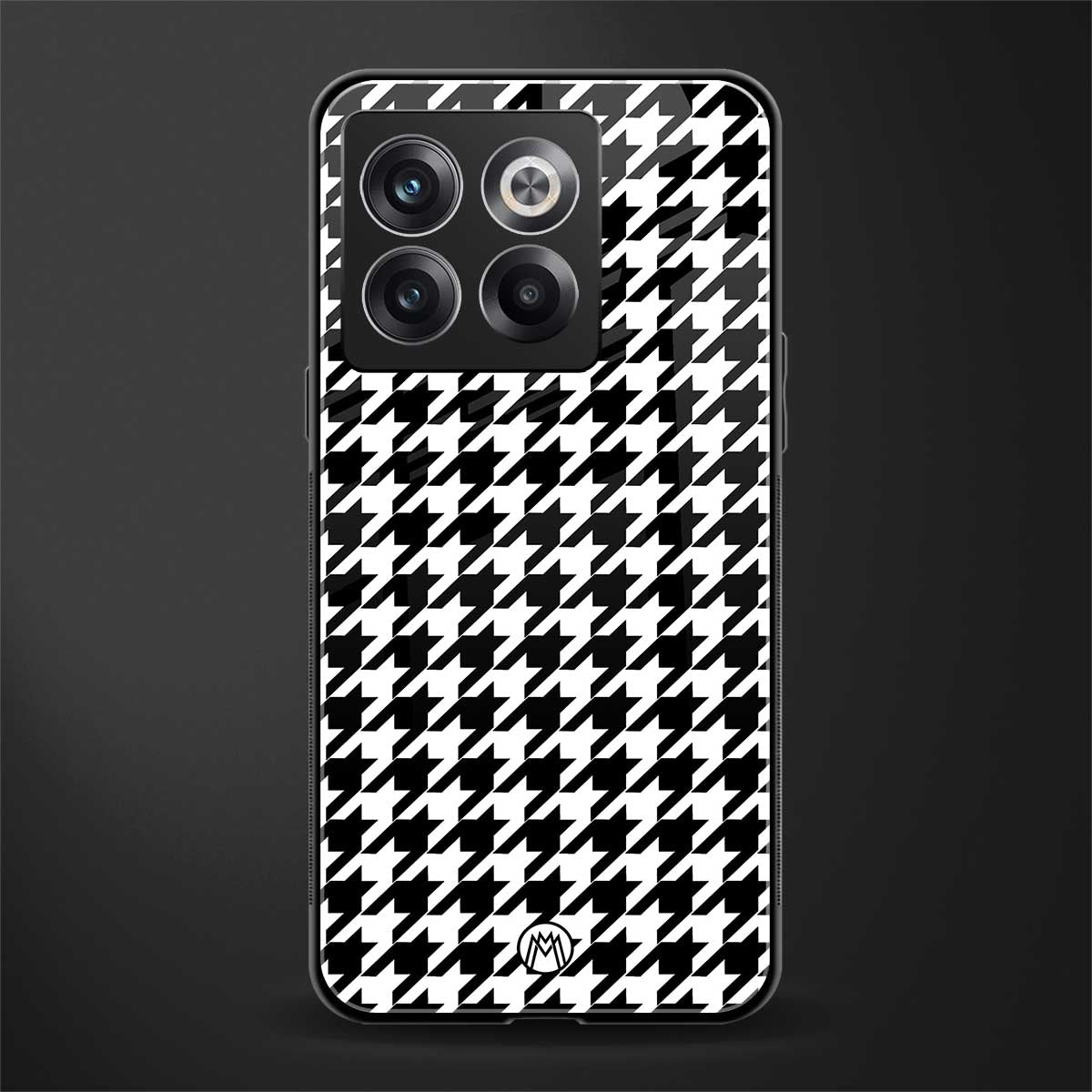 houndstooth classic back phone cover | glass case for oneplus 10t