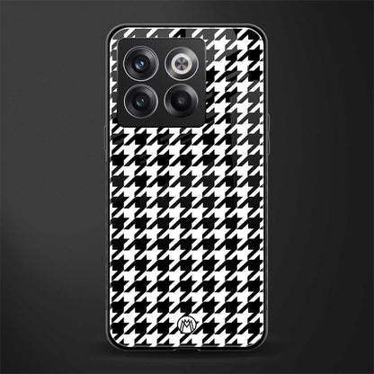 houndstooth classic back phone cover | glass case for oneplus 10t