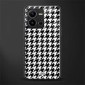 houndstooth classic back phone cover | glass case for vivo v25-5g