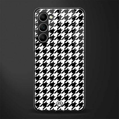 houndstooth classic glass case for phone case | glass case for samsung galaxy s23