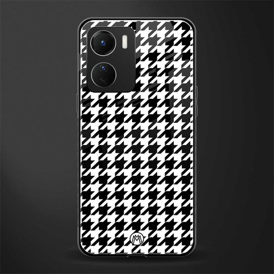 houndstooth classic back phone cover | glass case for vivo y16