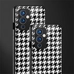 houndstooth classic back phone cover | glass case for oneplus 9