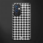 houndstooth classic back phone cover | glass case for oneplus 9