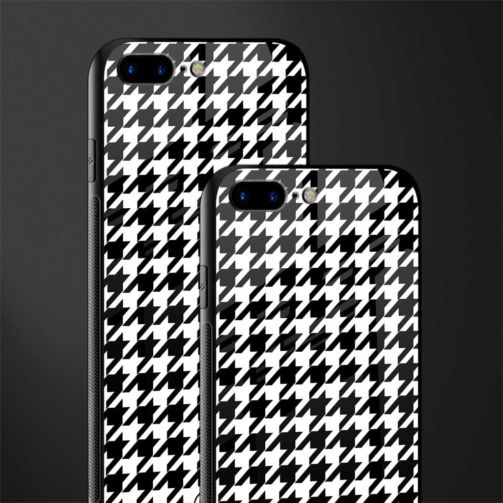 houndstooth classic glass case for iphone 8 plus image-2