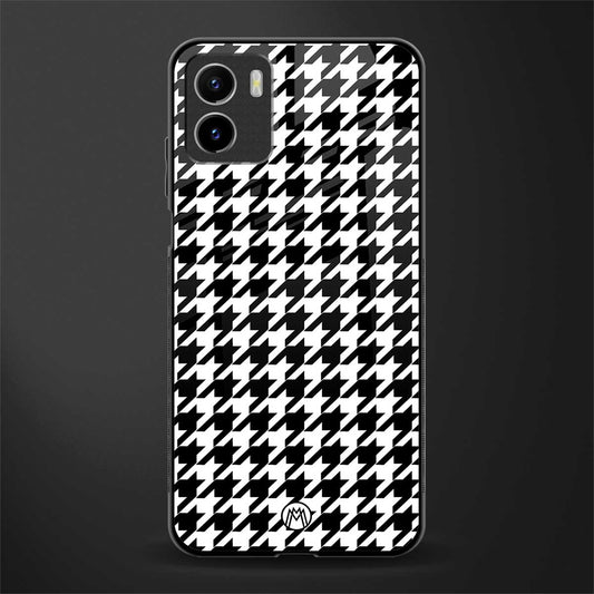 houndstooth classic back phone cover | glass case for vivo y72