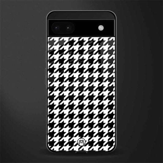 houndstooth classic back phone cover | glass case for google pixel 6a