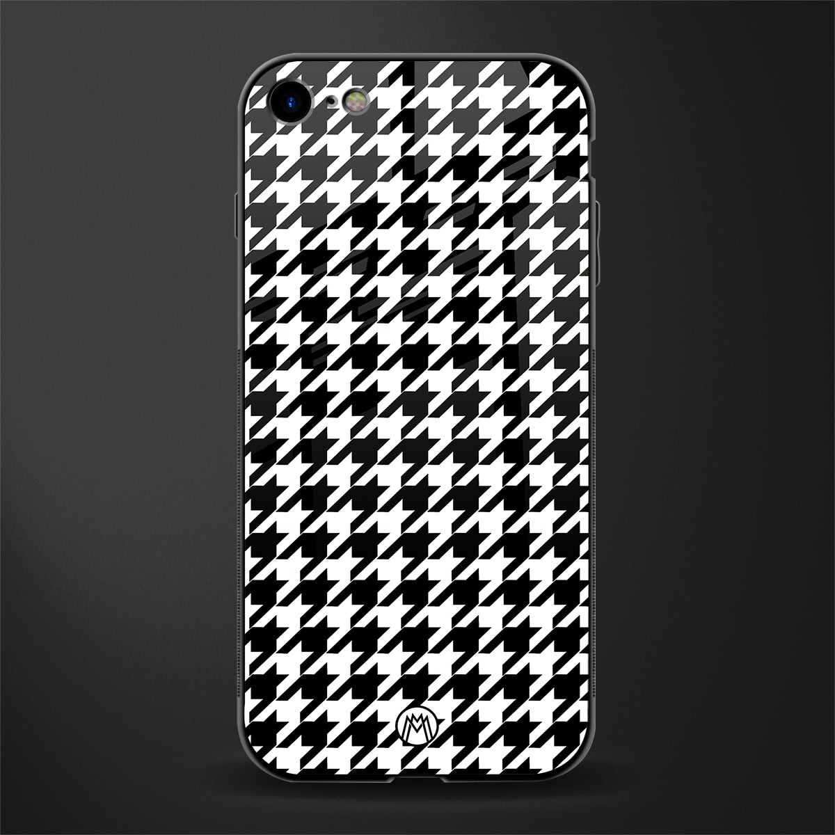houndstooth classic glass case for iphone se 2020 image