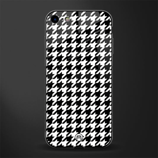 houndstooth classic glass case for iphone se 2020 image