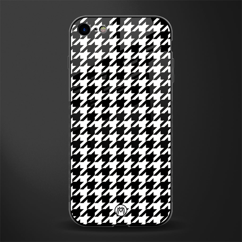 houndstooth classic glass case for iphone 8 image