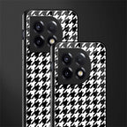 houndstooth classic back phone cover | glass case for oneplus 11