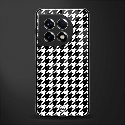 houndstooth classic back phone cover | glass case for oneplus 11