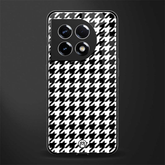 houndstooth classic back phone cover | glass case for oneplus 11