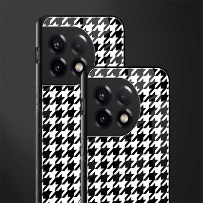 houndstooth classic back phone cover | glass case for oneplus 11r