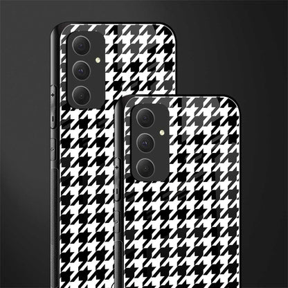 houndstooth classic back phone cover | glass case for samsung galaxy a54 5g