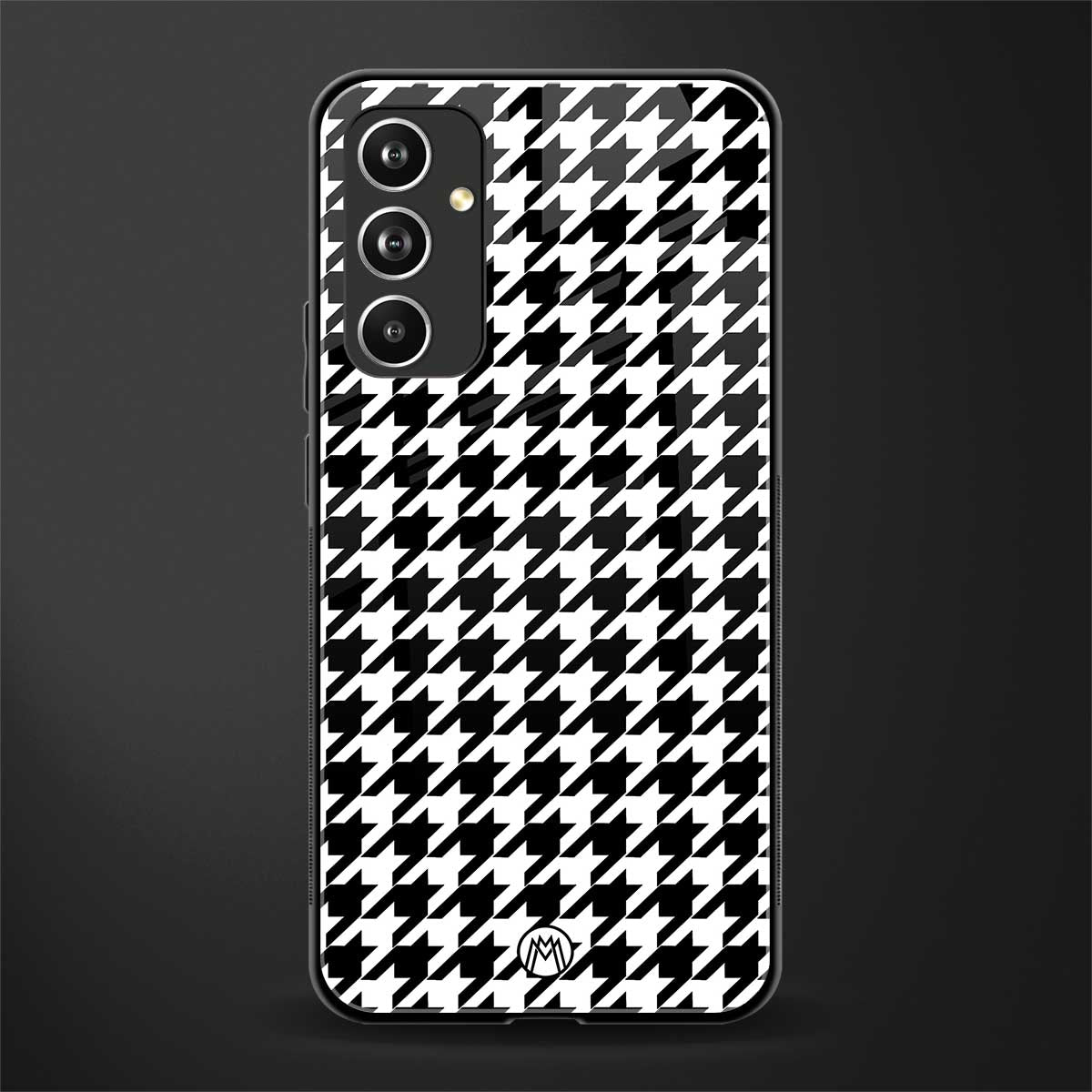 houndstooth classic back phone cover | glass case for samsung galaxy a54 5g