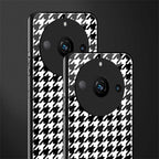 houndstooth classic back phone cover | glass case for realme 11 pro 5g