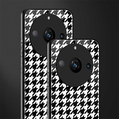 houndstooth classic back phone cover | glass case for realme 11 pro 5g