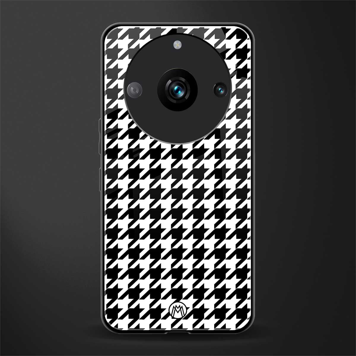 houndstooth classic back phone cover | glass case for realme 11 pro 5g