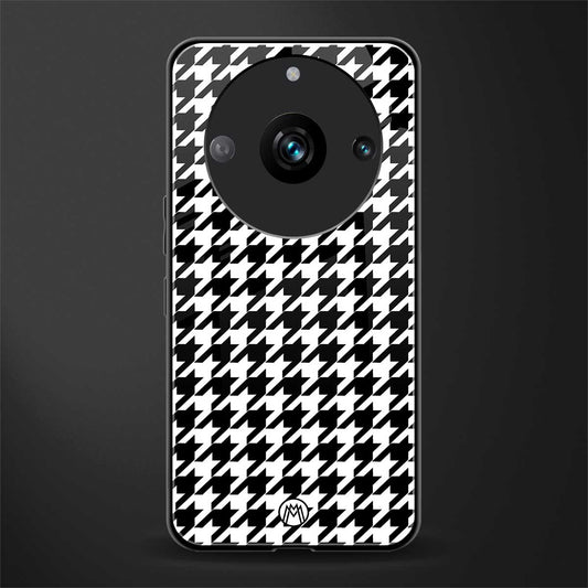 houndstooth classic back phone cover | glass case for realme 11 pro 5g