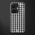 houndstooth classic back phone cover | glass case for vivo t1 44w 4g