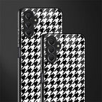 houndstooth classic back phone cover | glass case for samsun galaxy a24 4g