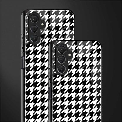 houndstooth classic back phone cover | glass case for samsun galaxy a24 4g