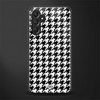 houndstooth classic back phone cover | glass case for samsun galaxy a24 4g