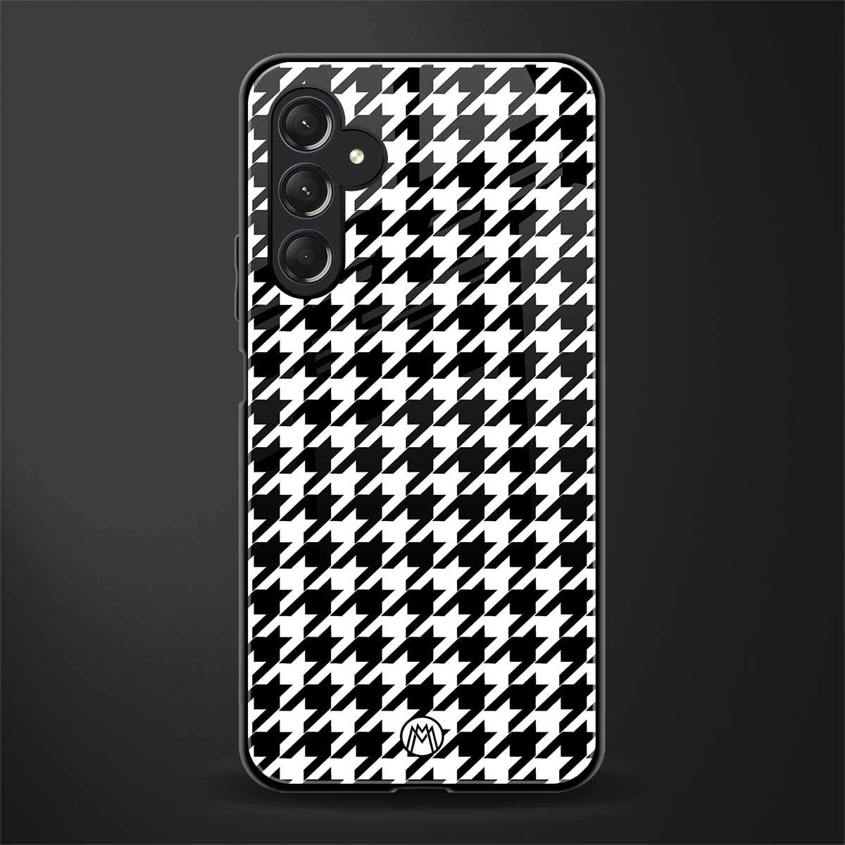 houndstooth classic back phone cover | glass case for samsun galaxy a24 4g