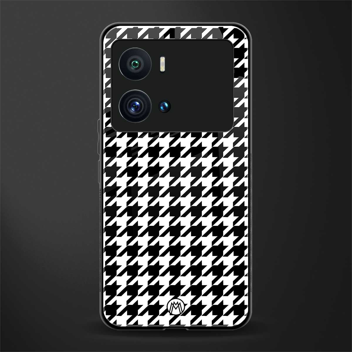 houndstooth classic back phone cover | glass case for iQOO 9 Pro