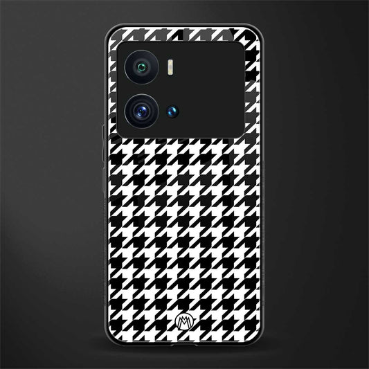 houndstooth classic back phone cover | glass case for iQOO 9 Pro