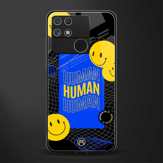 human being back phone cover | glass case for realme narzo 50a