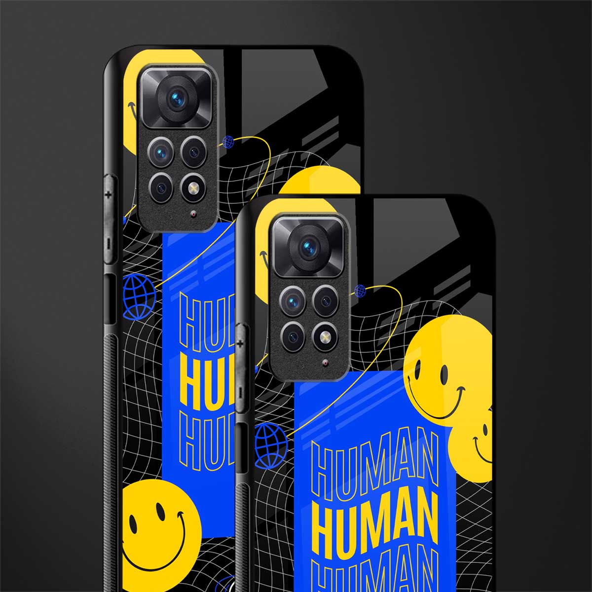 human being back phone cover | glass case for redmi note 11 pro plus 4g/5g