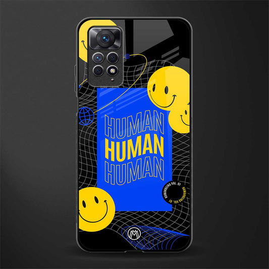 human being back phone cover | glass case for redmi note 11 pro plus 4g/5g