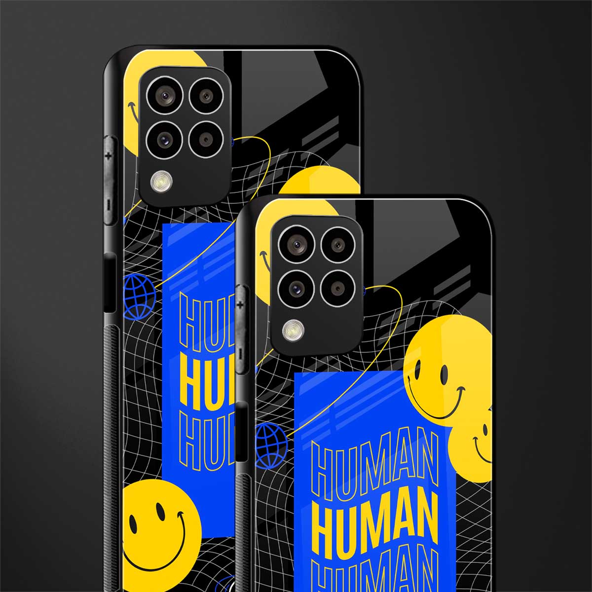 human being back phone cover | glass case for samsung galaxy m33 5g