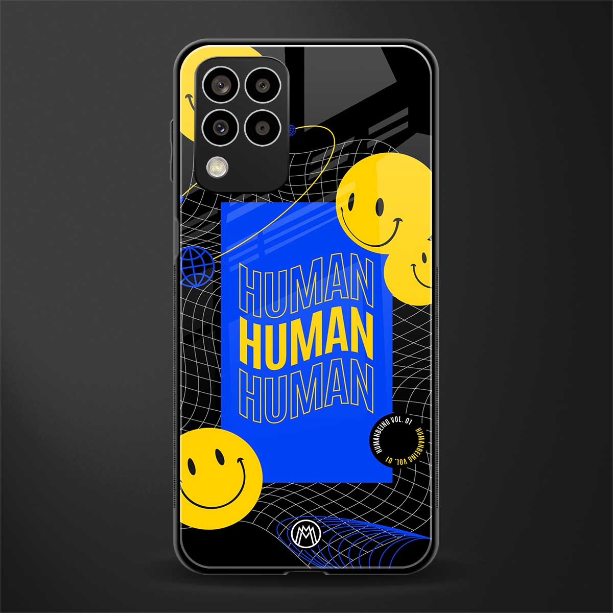 human being back phone cover | glass case for samsung galaxy m33 5g