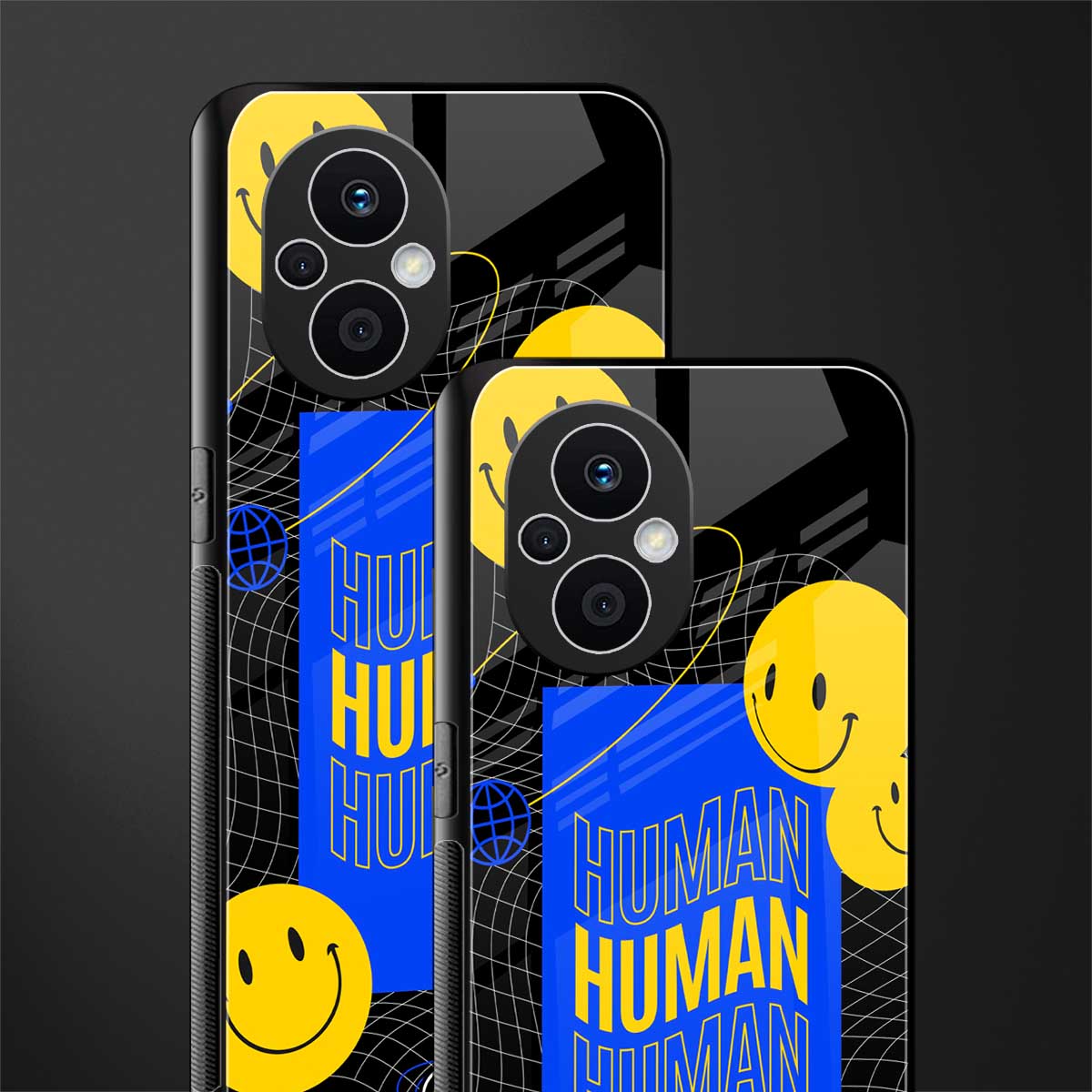 human being back phone cover | glass case for oppo f21 pro 5g