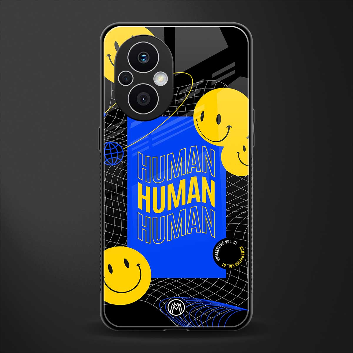 human being back phone cover | glass case for oppo f21 pro 5g