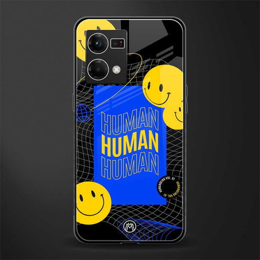 human being back phone cover | glass case for oppo f21 pro 4g